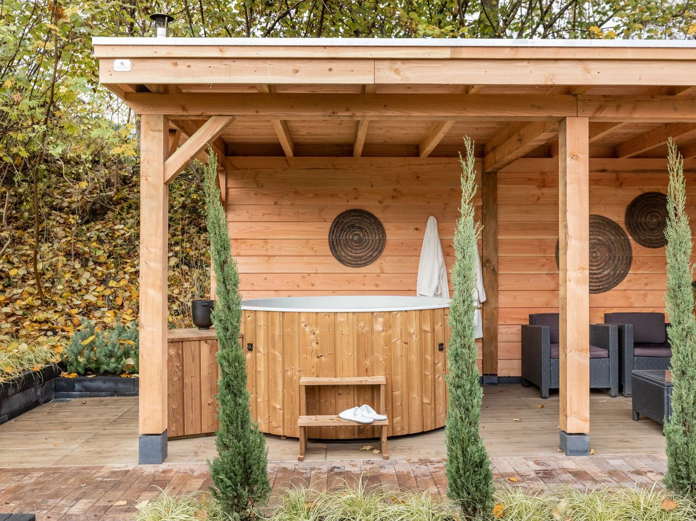 Douglas overkapping, 700 x 300, met achterwand en twee zijwanden, Westwood Vrijbuiter - Afbeelding 3